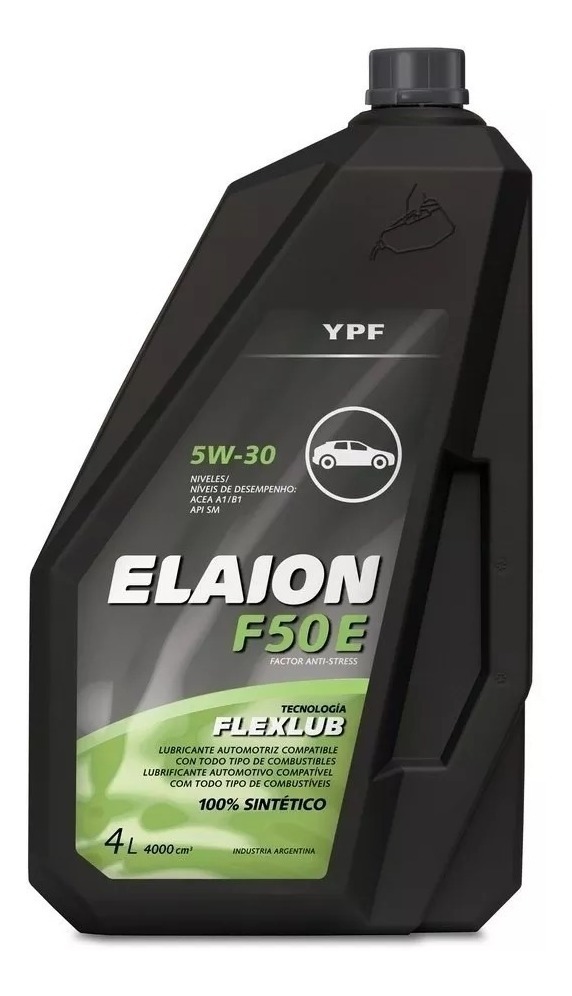 Aceite Motor Sintetico - Elaion F50E 5W-30 X 4 Lts - Ypf